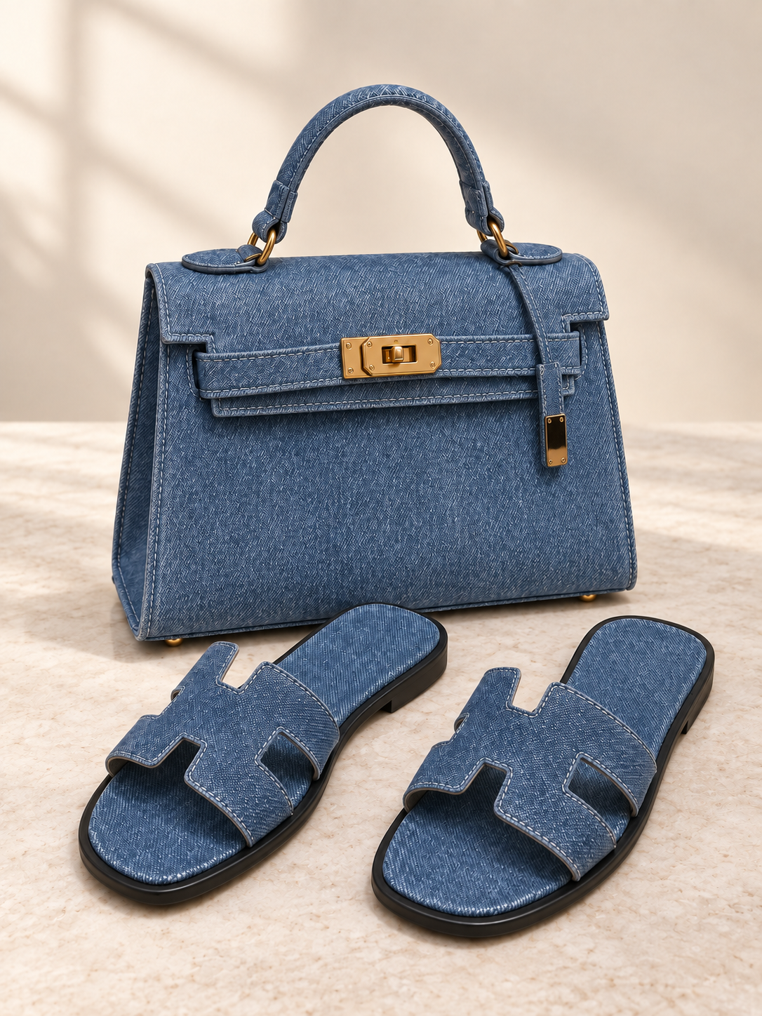 Women’s Matching Handbag & Flat Set