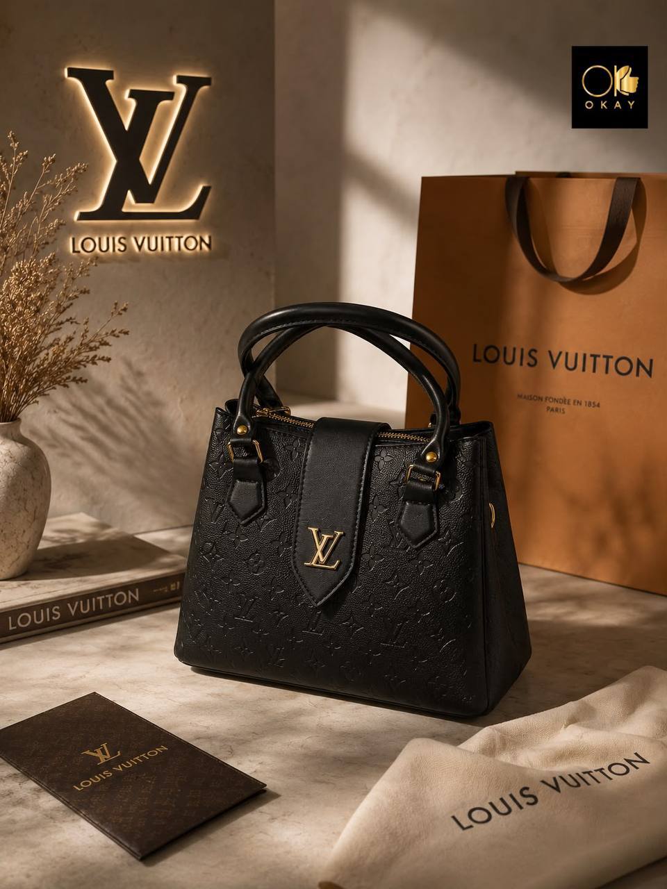 Structured Top Handle Handbag