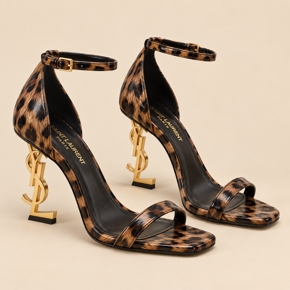 Women’s Leopard Print Heeled Sandals